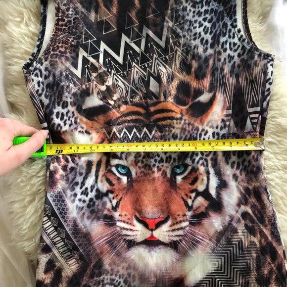 Codigo bodycon tiger graphic dress M - Picture 5 of 6